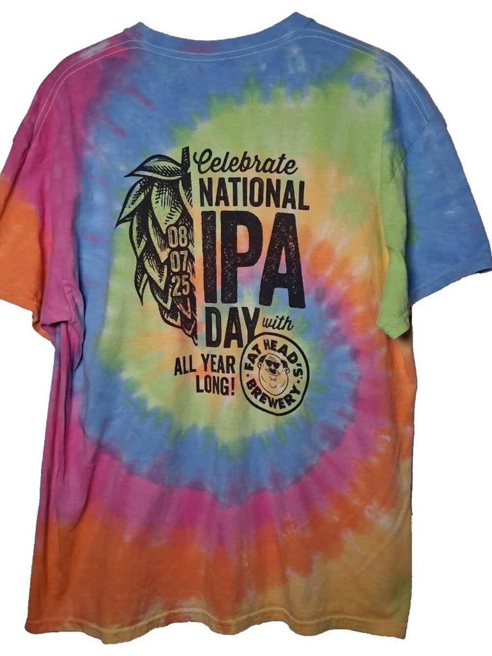 Winking Lizard Tavern IPA Day Shirt XL Fat Heads Brewery Tie Dye Craft Beer Hops